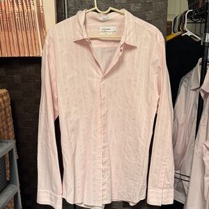 Calvin Klein Men's Light Pink Button Down Shirt